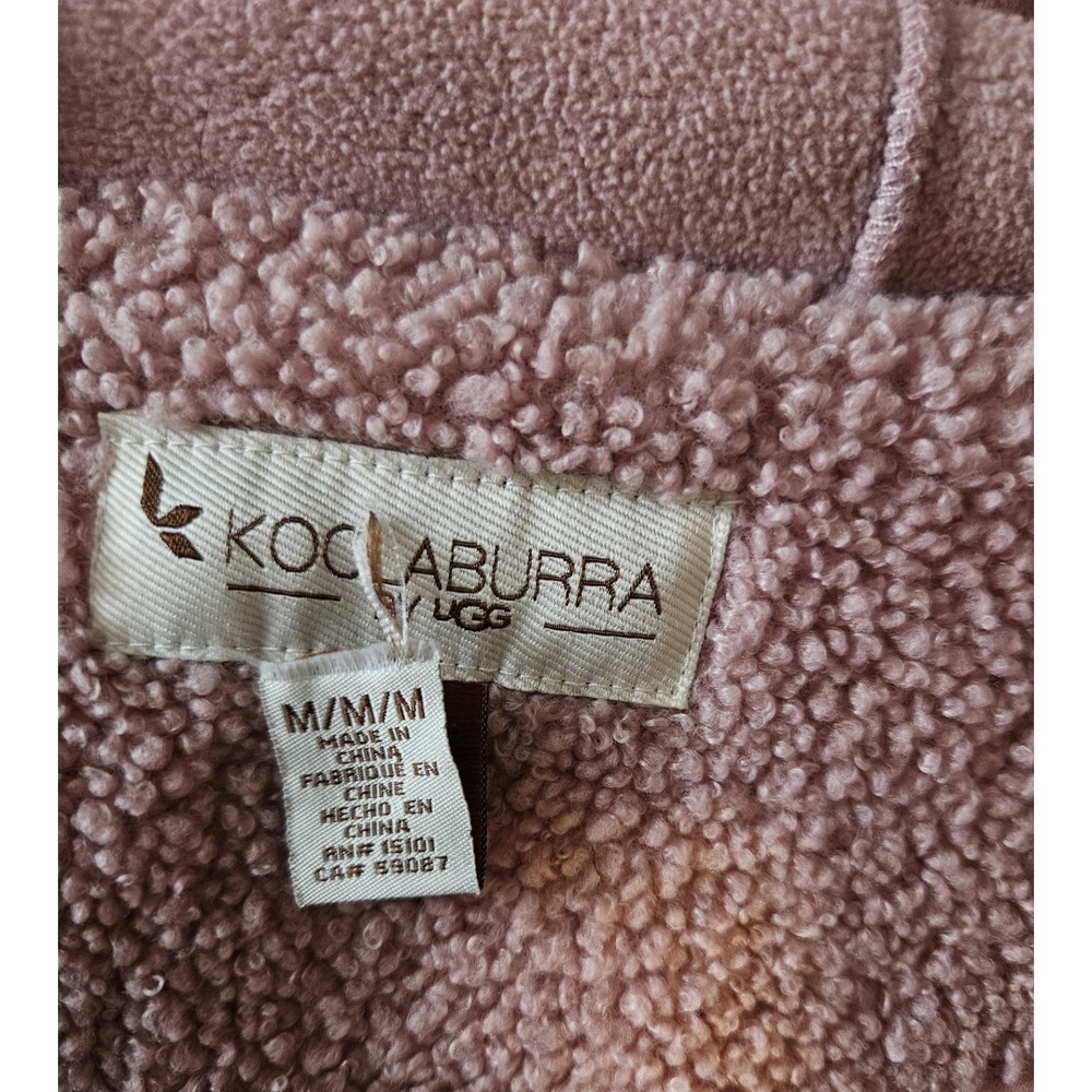 Koolaburra By UGG Fleece Sherpa Bomber Hoodie Jacket Women's M Pink Zip‎ Coat - Picture 6 of 11
